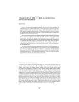 The return of the technical McDonnell Douglas paradigm