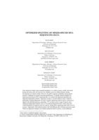 Optimized splitting of mixed-species RNA sequencing data