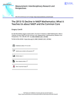 The 2013-15 decline in NAEP mathematics: what it teaches us about NAEP and the Common core