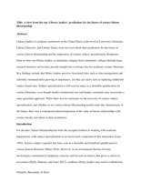 A view from the top: library leaders' predictions for the future of science liaison librarianship