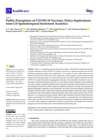 Public perceptions about COVID-19 vaccines: policy implications from us spatiotemporal sentiment analytics