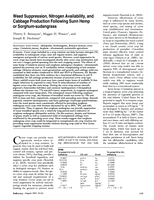 Weed suppression, nitrogen availability, and cabbage production following sunn hemp or sorghum-sudangrass
