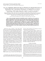 Use of a multiplex molecular beacon platform for rapid detection of methicillin and vancomycin resistance in Staphylococcus aureus