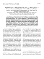 Development of a molecular-beacon assay to detect the G1896A precore mutation in hepatitis B virus-infected individuals