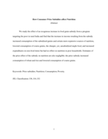 How consumer price subsidies affect nutrition