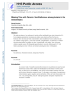 Missing time with parents: son preference among Asians in the United States