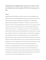 'Drug adherence levels are falling down again': Health worker perceptions of women's service utilization before and after integration of HIV/AIDS services into general care in India