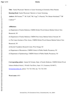 Family physicians' barriers to cancer screening in extremely obese patients