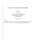 Are estimates of crash modification factors mis-specified?
