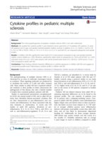 Cytokine profiles in pediatric multiple sclerosis