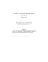 Category theory and decision making
