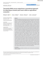 Terrestrial eDNA survey outperforms conventional approach for detecting an invasive pest insect within an agricultural ecosystem