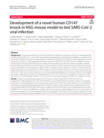 Development of a novel human CD147 knock-in NSG mouse model to test SARS-CoV-2 viral infection
