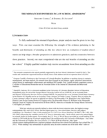 The mismatch hypotheses in law school admissions