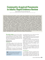 Community-acquired pneumonia in adults: rapid evidence review