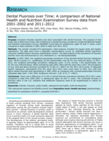 Dental fluorosis over time: a comparison of National Health and Nutrition Examination Survey data from 2001-2002 and 2011-2012