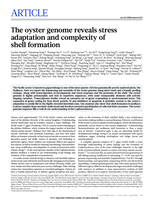 The oyster genome reveals stress adaptation and complexity of shell formation
