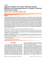 Empirical evidence for factors affecting searcher efficiency and scavenging rates at a coastal, terrestrial wind-power facility