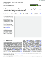 Isolation-by-distance and isolation-by-oceanography in Maroon Anemonefish (Amphiprion biaculeatus)