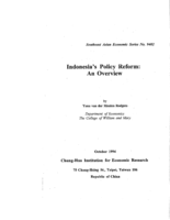 Indonesia's policy reform: an overview