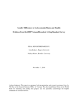 Gender differences in socioeconomic status and health: evidence from the 2008 Vietnam household living standard survey