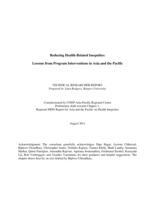 Reducing health-related inequities: lessons from program interventions in Asia and the Pacific