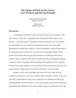 The future of work in New Jersey: care workers and the gig economy