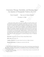 Conversion therapy, suicidality, and running away: an analysis of transgender youth in the U.S.