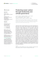 Protecting ocean carbon through biodiversity and climate governance