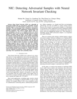 NIC: detecting adversarial samples with neural network invariant checking
