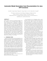 Automatic model generation from documentation for Java API functions