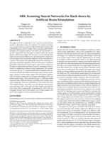 ABS: scanning neural networks for back-doors by artificial brain stimulation