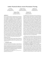 LPROV: practical library-aware provenance tracing