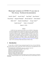 Municipal variations in COVID-19 case rates in New Jersey: technical documentation