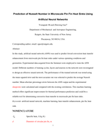 Prediction of Nusselt number in microscale pin fin heat sinks using artificial neural networks
