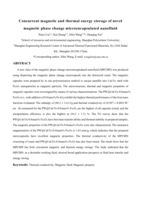 Concurrent magnetic and thermal energy storage using a novel phase-change microencapsulated-nanoparticles fluid