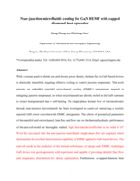 Near-junction microfluidic cooling for GaN HEMT with capped diamond heat spreader