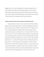 Getting acquainted with social networks and apps: protecting patron privacy