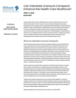Can interstate licensure compacts enhance the health care workforce?