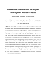 Multireference generalization of the weighted thermodynamic perturbation method