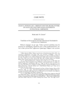Susan B. Anthony List v. Driehaus and the (bleak) future of statutes that ban false statements in political campaigns