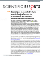 Lagrangian coherent structure assisted path planning for transoceanic autonomous underwater vehicle missions