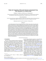 Origin and attenuation of mesoscale structure in circumpolar deep water intrusions to an Antarctic shelf