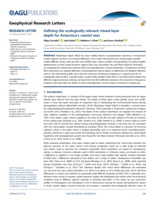 Estimating ecological relevant mixed layer depths in Antarctica’s coastal seas