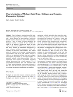 Characterization of methacrylated type-I collagen as a dynamic, photoactive hydrogel