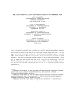 Relating equivalence and reducibility to sparse sets
