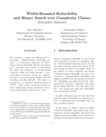 Width-bounded reducibility and binary search over complexity classes