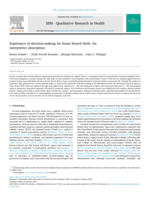 Experience of decision-making for home breech birth: An interpretive description