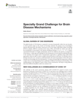 Specialty grand challenge for brain disease mechanisms