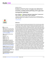 Evidence that human oral glucose detection involves a sweet taste pathway and a glucose transporter pathway